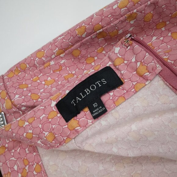 TALBOTS Printed Cotton Stretch  Skirt Size 10 - Picture 8 of 9